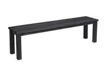 Havebænk Kansas 150x33x42 cm i sortmalet fyrretræ